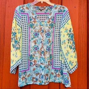 Roz & Ali Size Small Floral Blouse